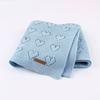 Baby Knitted Heart Pattern Crochet Swaddle Wrap With Windproof Cotton For Newborns