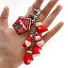Creative 3D Three-Dimensional Strawberry Stacking Music Key Pendant Pvc Keychain Cartoon Key Ring Gift Pendant