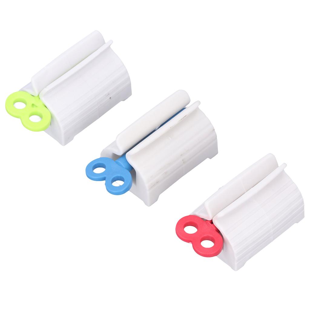 3 Sets Toothpaste Squeezer Practical Plastic Rolling Toothpaste Squeezer with Rolling Handle for