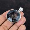 Faceted Black Rutile Pendant 925 Sterling Silver Pendant Handmade Pendant Top Quality Gemstone Jewelry Anniversary Gifts Statement Pendants