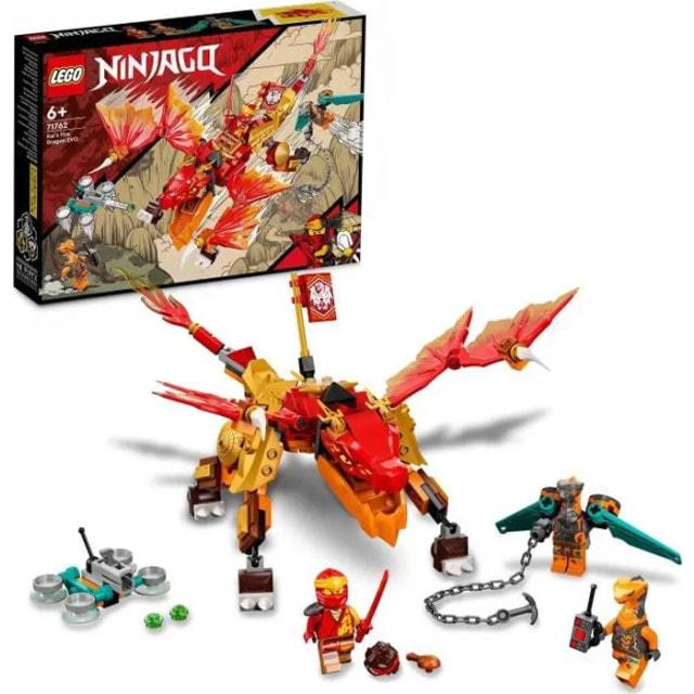 

LEGO 71762 NINJAGO Kais Feuerdrachen-Evolution Schlangenkrieger-Minifiguren-Set zum Sammeln mit Banner