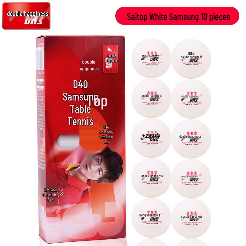 

Шарики для пинг-понга Двойное счастье: Соревнования 3 звезды, тренировки 1 и 2 звезды, для использования в помещении и для домашней игры 40+ (Токио WTT)