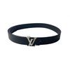Gebrauchter LOUIS VUITTON Gürtel schwarzes Leder Herren