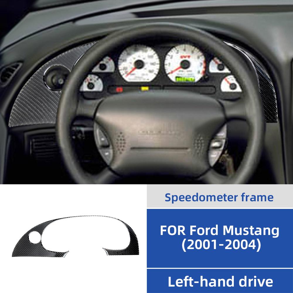 Carbon Fiber Speedometer Frame Cover for Ford Mustang 2001-2004 Interior Moulding One Size
