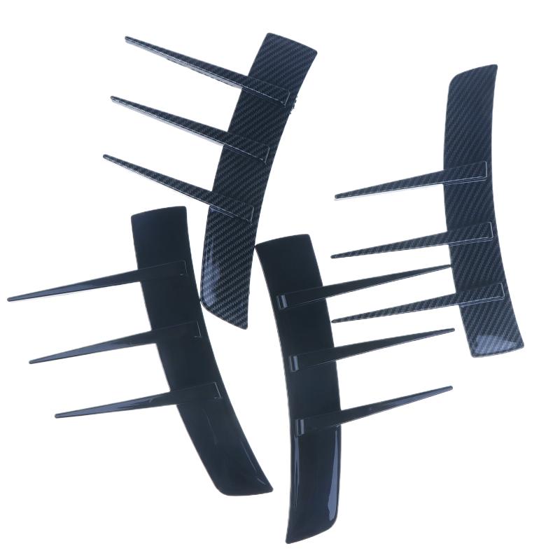 2Pcs Front Bumper Vent Sticker Car'S Door Side Modification Model Duck Type Splitter A Set Currency Exterior Parts