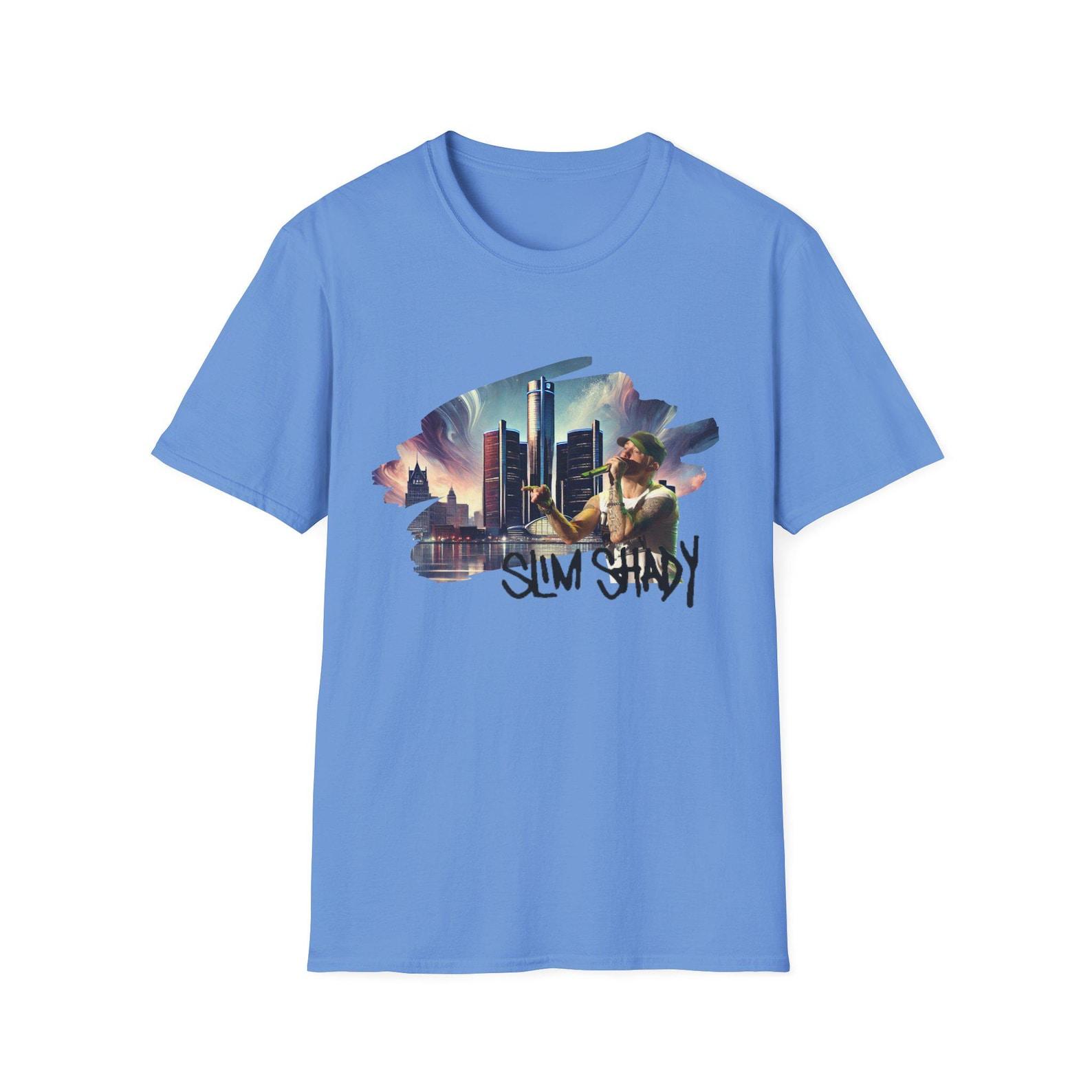 Slim Shady - Eminem Detroit Skyline Graphic Tee S