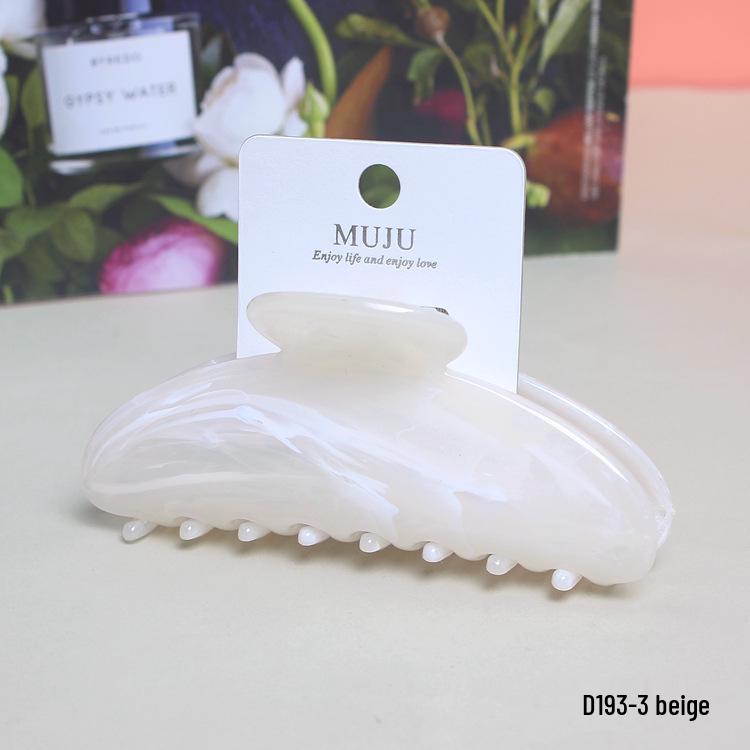 

Элегантная заколка-акула на карточке с мраморным облачным узором из имитации ацетата, полукруглая клипса-полумесяц