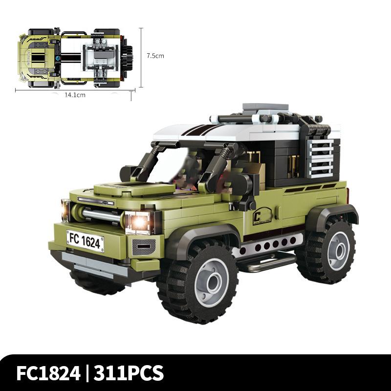 City vintage Speed car MOC rally sports model Building Blocks Old Super race classical Vehicle Racing Bricks Christmas Gift toy