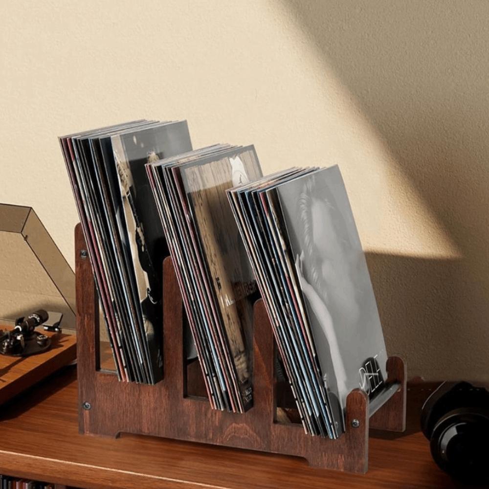 3-Tier Design Vinyl Record Holder Space Saving Vinyl Record Storage Album Display Stand  Album Book