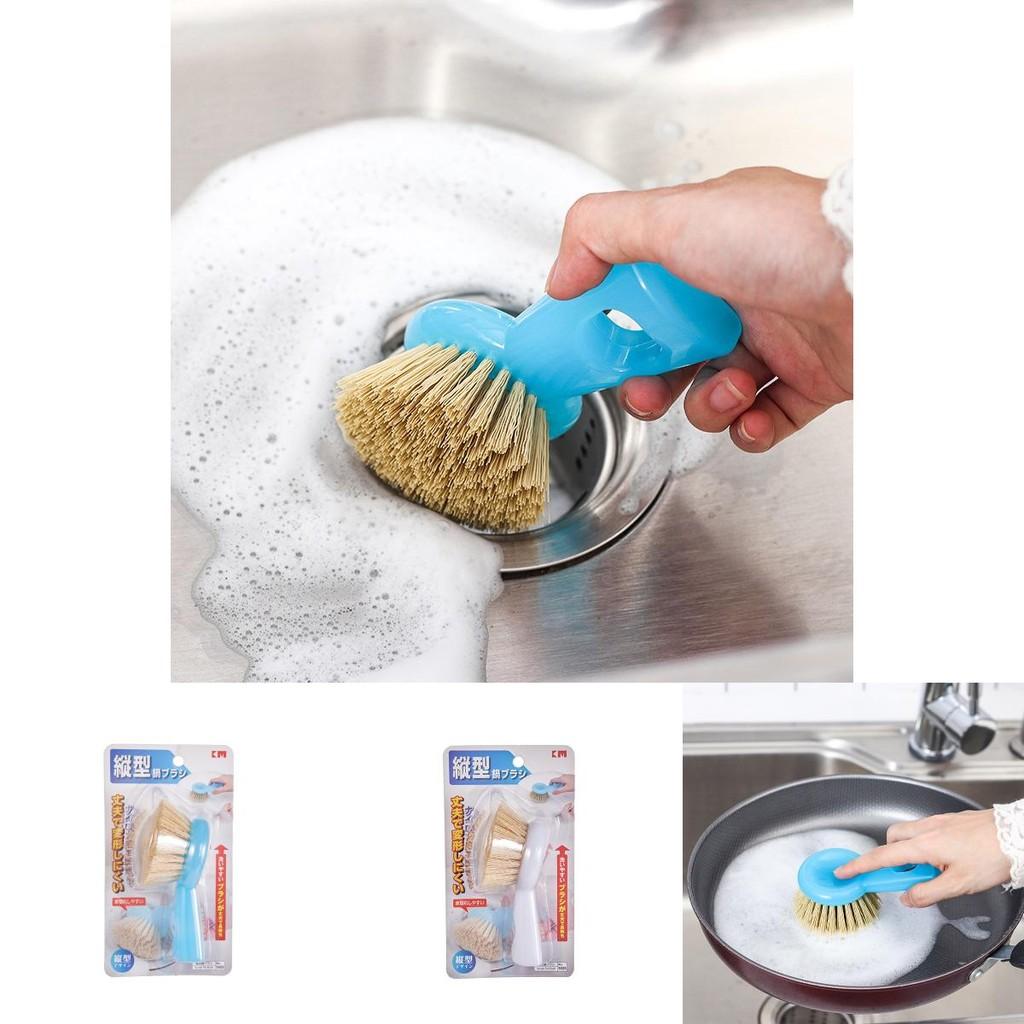Abs Handle Pot Scrubber With Nylon Bristles For Easy Dishwashing And Cleaning