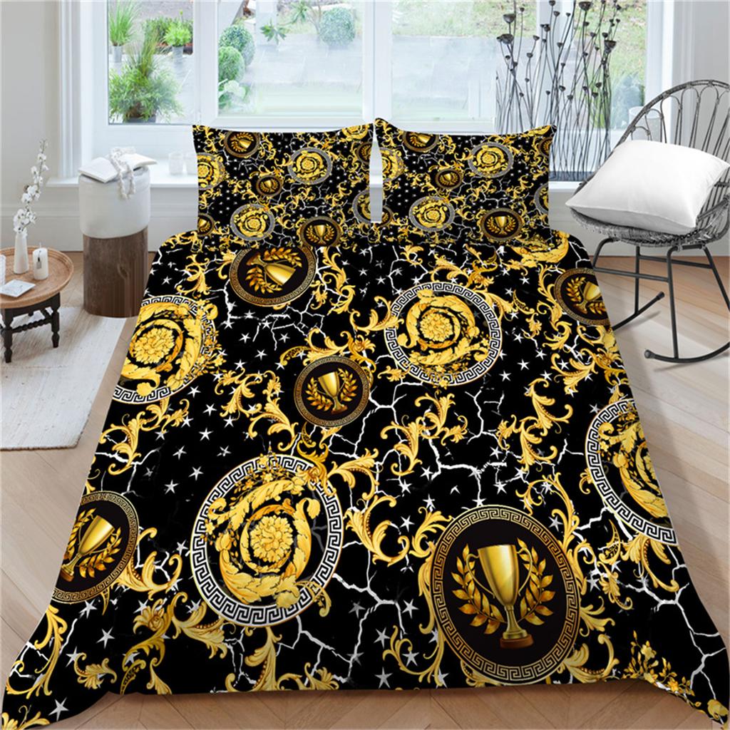3D Luxury Style Bedding Suit High Quality Comforter Duvet Cover Quilt Covers Bedspread Bed Set Breathable Microfiber