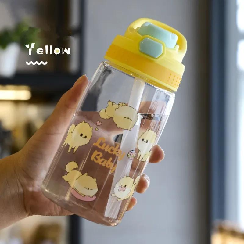 Kids Water Sippy Cup Creative Cartoon Baby Feeding Cups with Straws Leakproof Water Bottles Outdoor Use Lightweight To Carry Childrens Cups