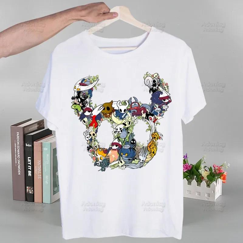 Hollow Knight Módne T-shirt s potlačou Letné Unisex Novinka Krátky rukáv Hra Kreslený film Unisex Tričko Unisex Zábavné topy Tričko