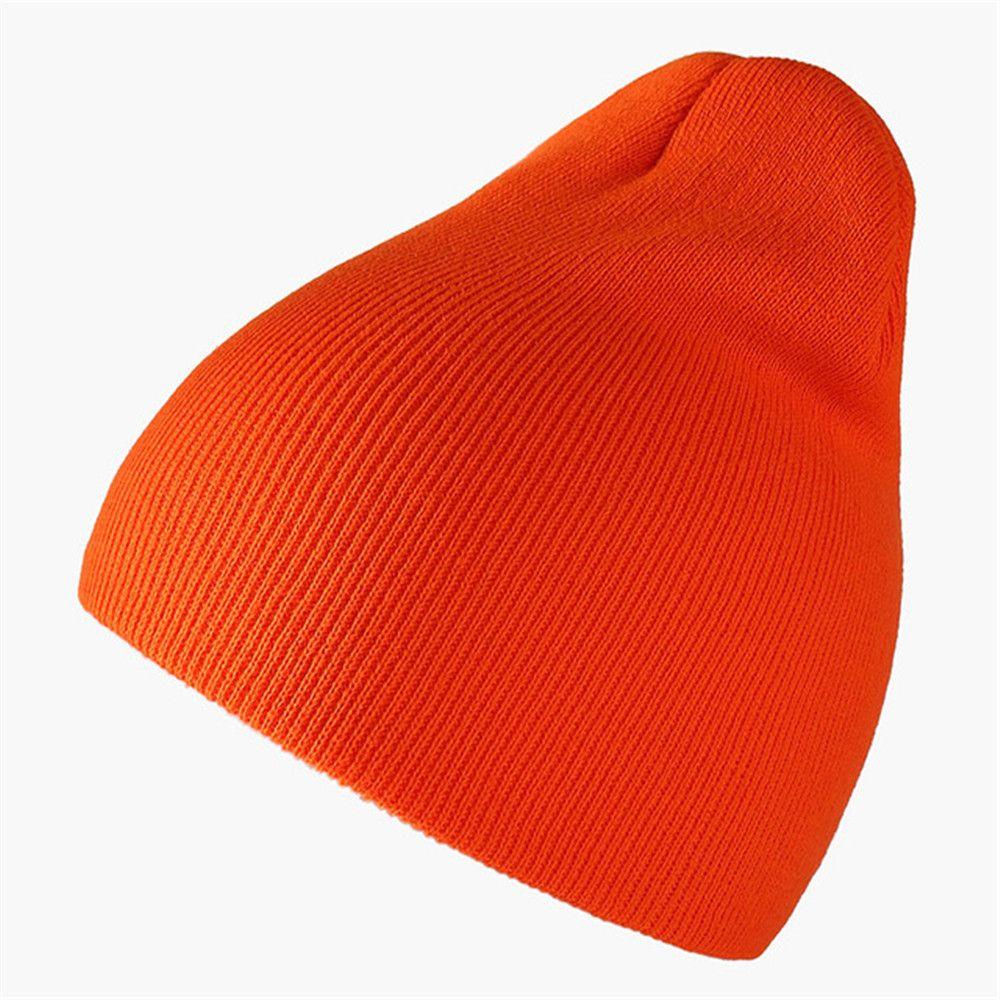 Warm Unisex Hip Hop Casual Candy Color Knitted Cap Beanies Hat Soft Skullcap