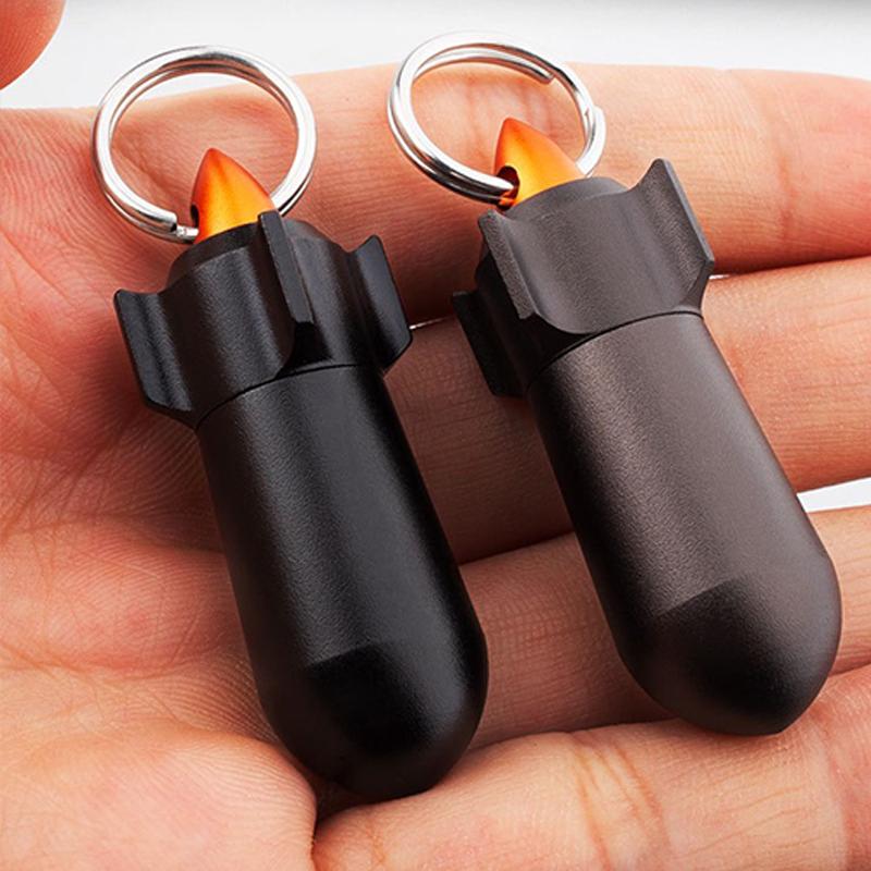 Aluminum Alloy EDC Sealed Storage Capsule Case Mini Metal Waterproof Bottle Storage Portable Medicine Case Outdoor Camping Tool