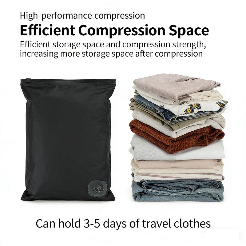 Vacuum Compression Storage Bags with Built-in Pump for Travel Luggage Space Saving Clothes Organizer Backpack Use