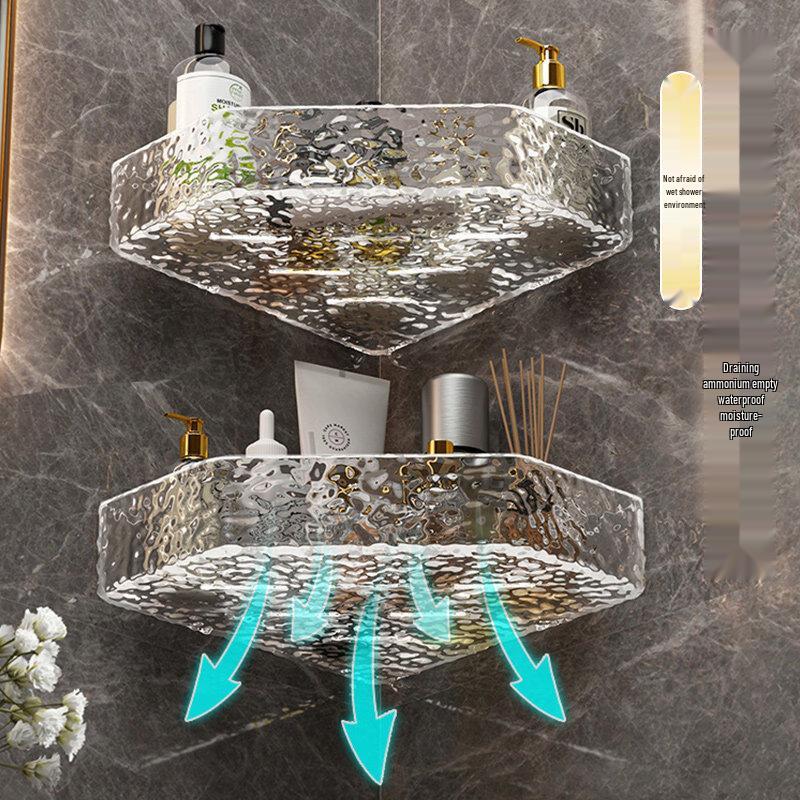 Acrylic Punch-Free Bathroom Shelf