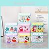 Cute Pajamas Crayon Shin Chan Shiro Striped Pattern Foldable Flip Storage Box For Office And Bedroom Storage