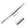 uxcell Stainless Steel Straight Blunt Tweezers with Serrated Tip, Daily Garden Tool, 250mm, Pack of 1