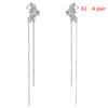 Korean Elegant Elf Butterfly Clip Earrings For Women Girls  Long Tassel No Piercing Ear Cuff Jewelry Gifts