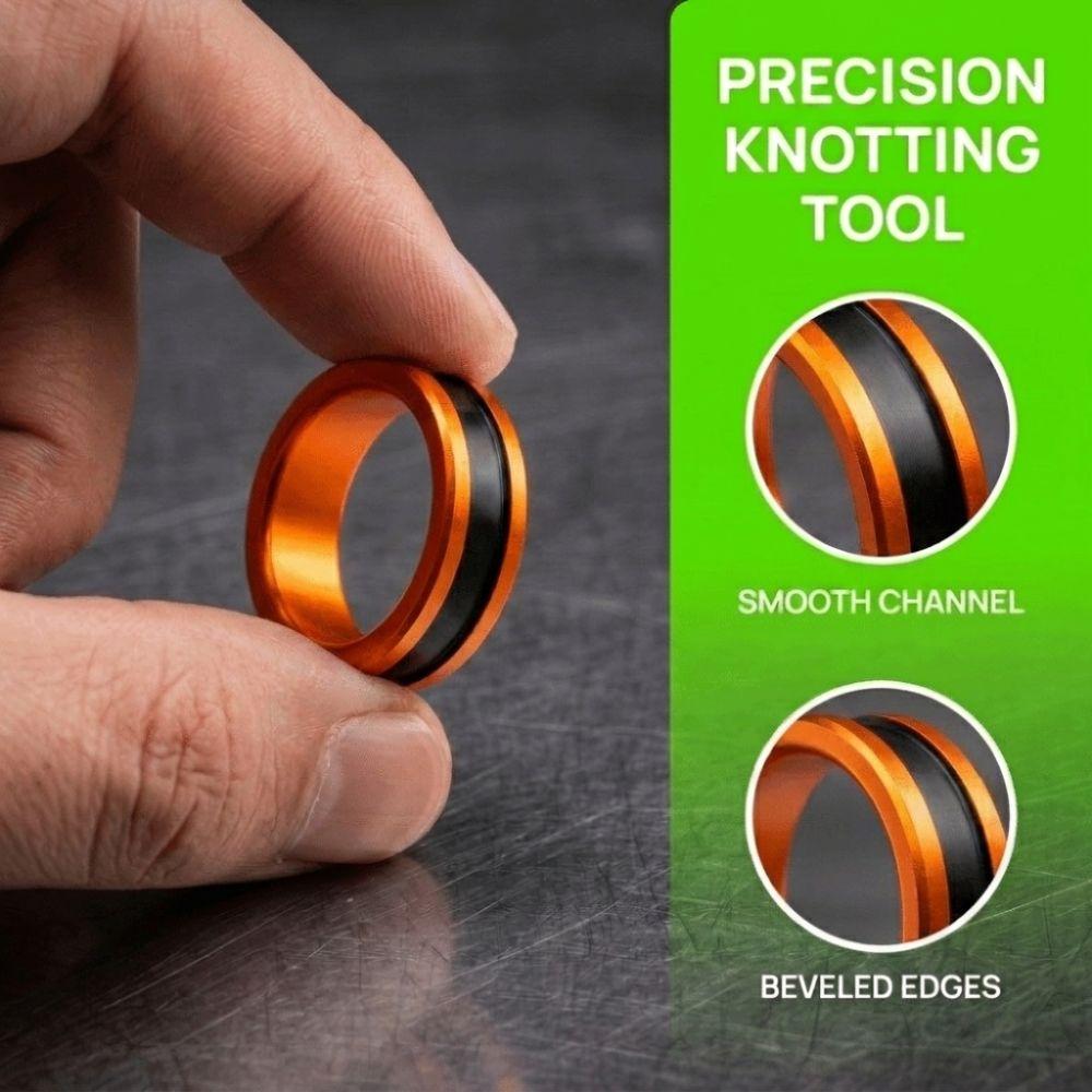 2PCS Lightweight Fishing Line Puller Ring Aluminum Alloy Fishing Line Dragger Tool  for Tying Knots
