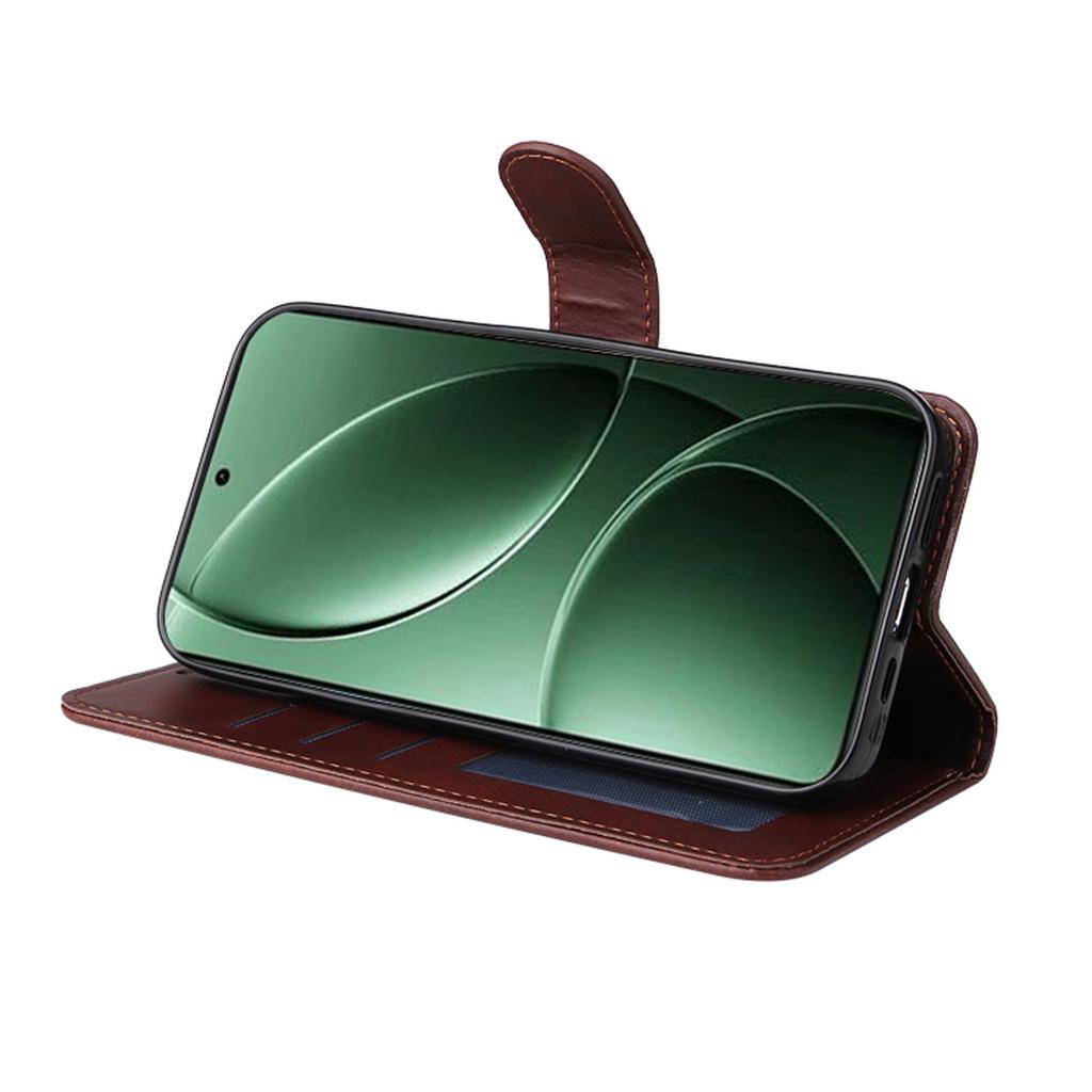 For Xiaomi Poco F7 Pro 5G/Redmi K80 5G PU Leather Wallet Case Phone Stand Cover with Tempered Glass