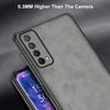 Luxury PU Leather Case For Huawei Y7A P Smart 2021 Back Cover Business Matte Silicone Shockproof Full Protection Phone Case