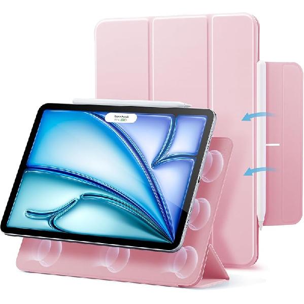 ESR for iPad Air 11 Inch Case M3/M2 (2025/2024), iPad Air 5th/4th Gen (2022/2020), Powerful Magnetic Attachment, Slim Trifold Stand Case, Auto