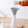 1 Pcs Silicone Folding Funnel Retractable Household Liquid Sub-mini Funnel White Grey Funnel Kitchen Gadget