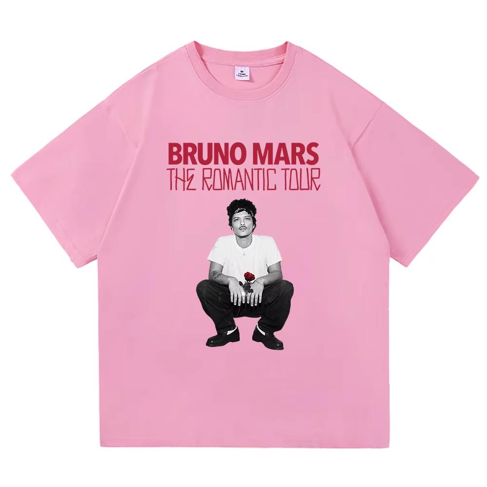 2026 The Romantic Album T Shirt Bruno Mars The Romantic Tour Men Women Clothing Vintage Harajuku High Quality Cotton Tshirts
