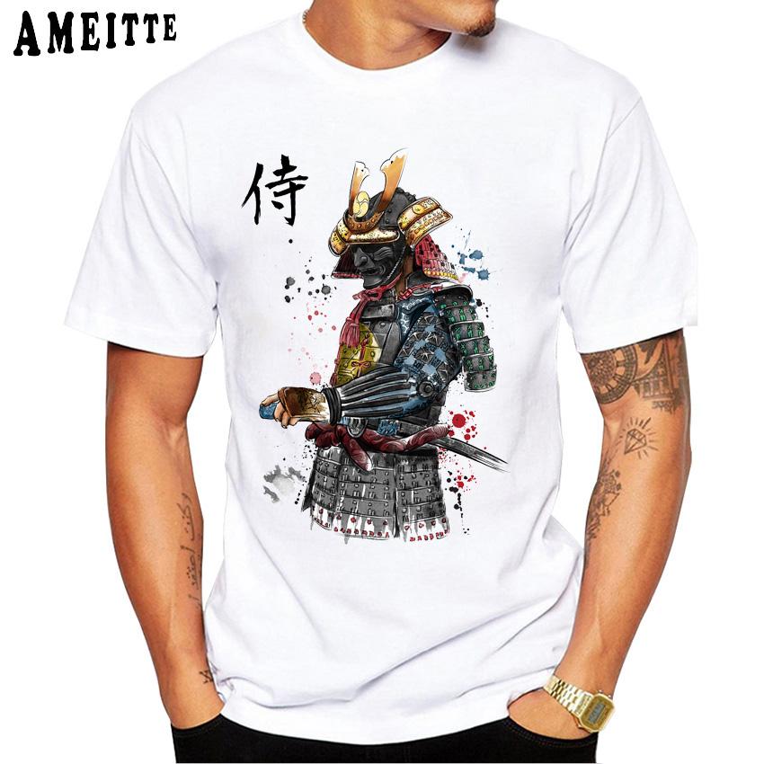 Armored Samurai With Kanabo Print T Shirts Classic Comic O Neck Short Sleeve Classic Anime Japan