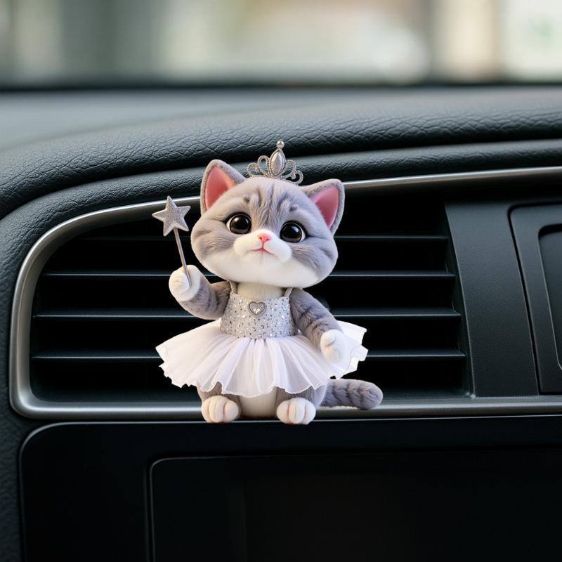 2D Acrylic Perfume Diffuser Car Air Freshener Clip Car Air Conditioning Vent Decoration Car Interior Aromatherapy Clip