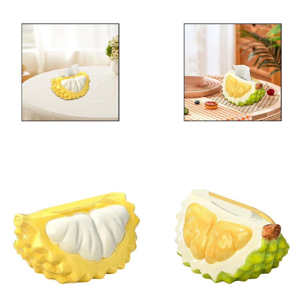 Durian Taschentuchbox Fruchttaschentuchhalter Vielseitiges Geschenk Papieraufbewahrungsbox Serviettenpapierhalter für Büro Schreibtisch Nachttische