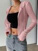 Fall Winter Knit Sweater Fashion Open Cardigan Slim Fit Athletic Hoodie Short Length Zip Up Hooded Sweatshirt