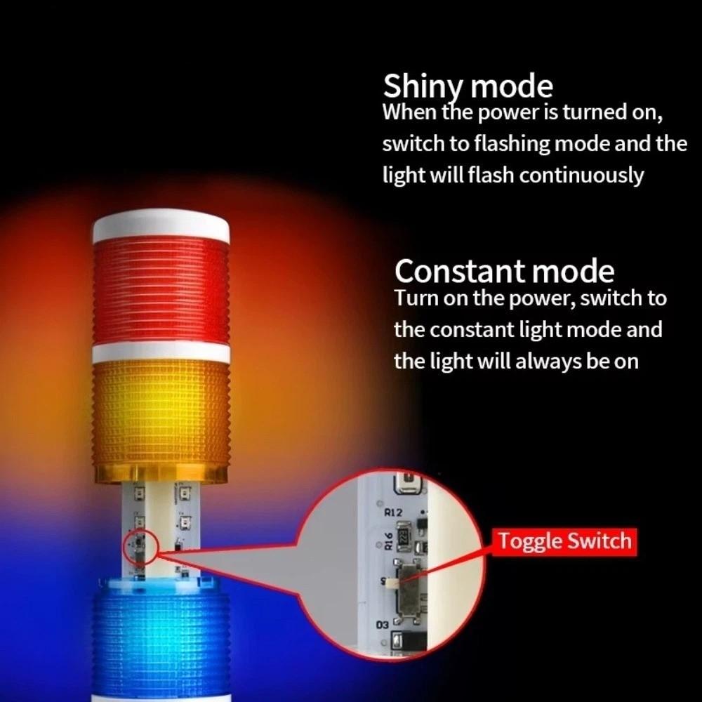DC12-24V AC220V Led Stack Lights Steady Flashing Industrial Signal Lamps Led Signal Tower Light