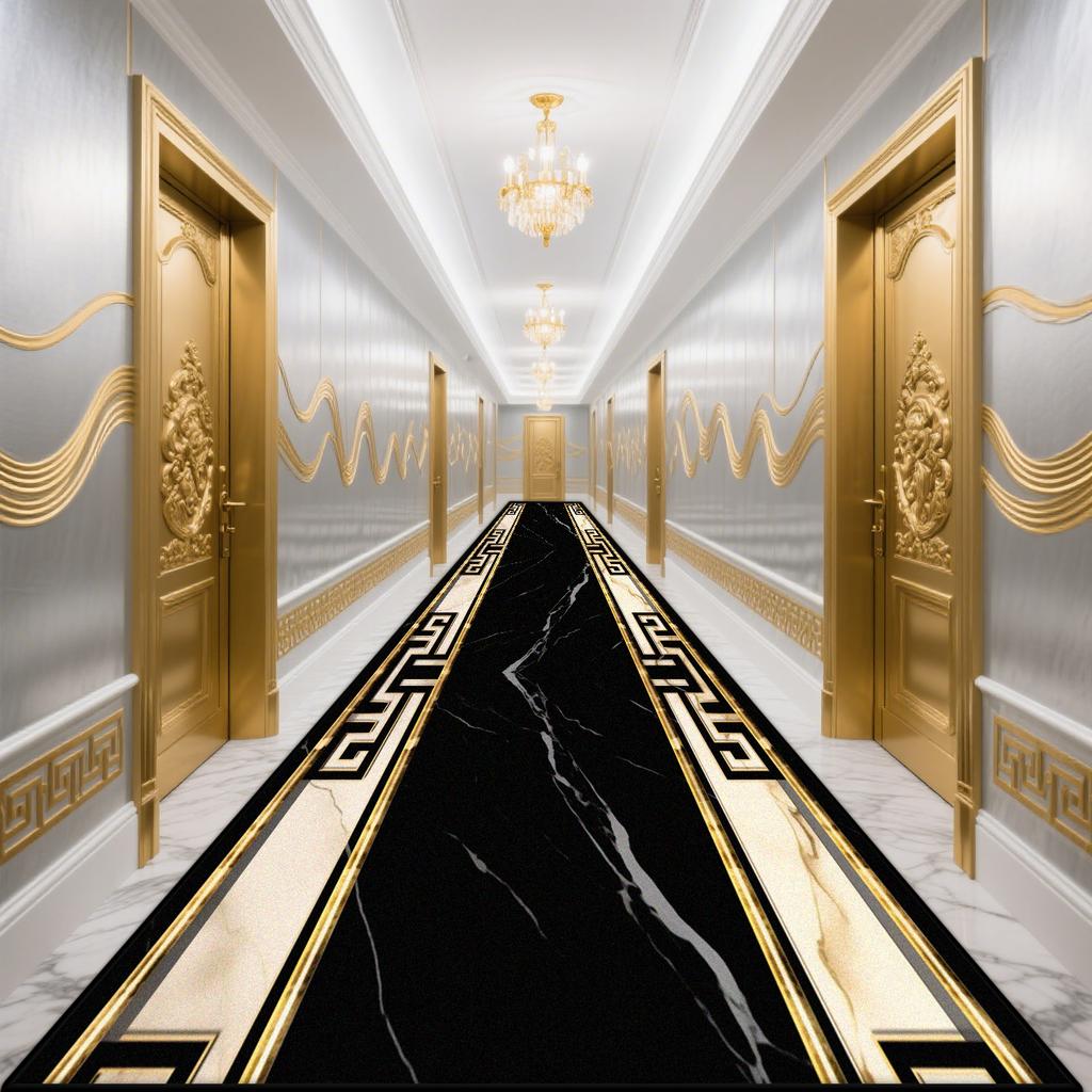 Luxuriöser Europäischer Stil Lobby Halle Flur Teppich Rutschfest Treppenhaus Lange Teppiche Läufer Anpassbarer Teppich Heim Durchgang Fußmatte