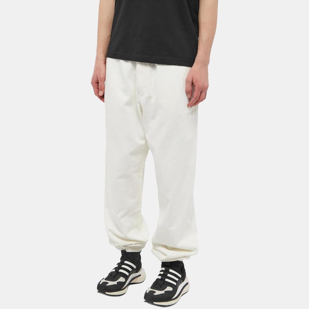 Y-3 Solid Color Drawstring Cuffed Casual Pants Men Bottoms White IL1785