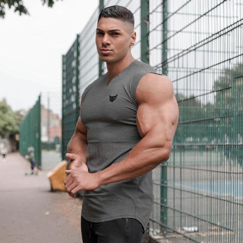 Muscleguys Summer Trend Slim Solid Sports Sleeveless T-shirt Men's Korean Version of The Social Youth Bottoming Breathable Top Fitness Vest