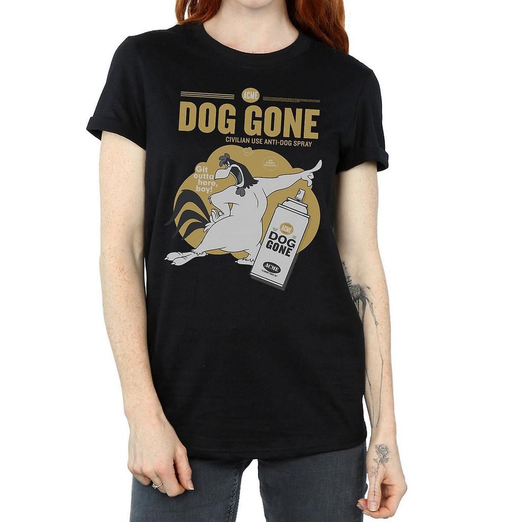 Looney Tunes Damen/Damen Dog Gone Foghorn Leghorn Baumwoll-Boyfriend-T-Shirt