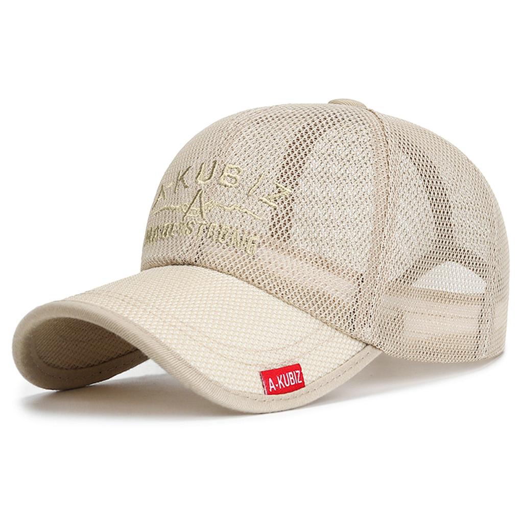 Breathable Mesh Baseball Cap Adjustable Soft Top Summer Sun Protection Hats Outdoor Fishing Camping Hat for Men