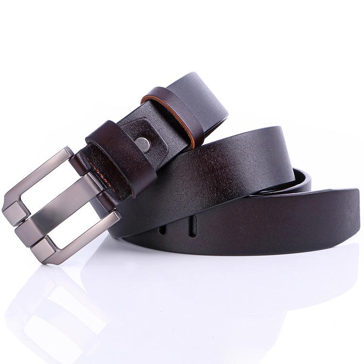 Belt Men'S Business Antique Jeans Belt Youth Tide Cowhide Pin Buckle Belt Imported Belt Factory