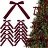 Mit Kabelbinder Samtband Schleifen Vintage Samt WeihnachtsSchleifen Weihnachtsbaum Schmuck Hochzeit