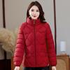Winter Clothes Small Mother Clothes Short Thickened Down Cotton Clothes Medium Old Man Large Size Jacket Warm Stand-up Collar Cotton Clothes