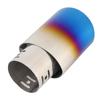 Stainless Steel Car Modified Exhaust Tip Muffler Pipe Rear Tail Throat Titanium Blue 62mm   2.4in