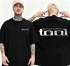 T-shirt Oversize con Logo Tool Stampa Vintage Usurata, T-shirt Casual in Cotone Unisex Rock Streetwear