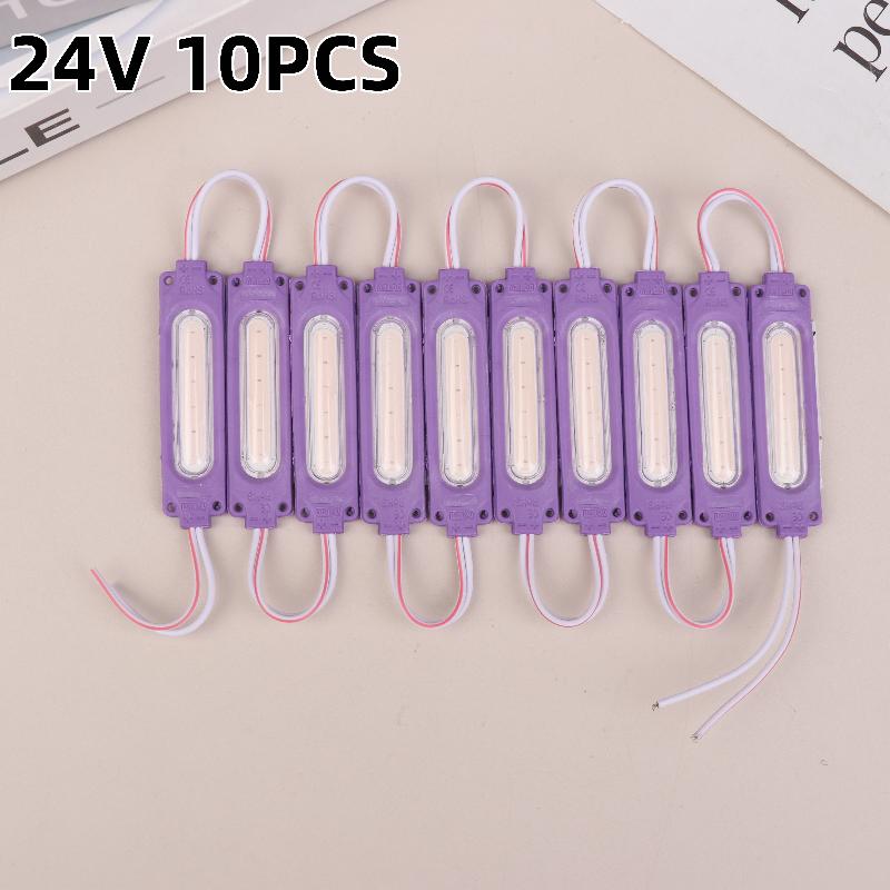 10Pcs/Lot 12V/24V Multicolour Led Modules Cob Light Backlight Shop Banner Waterproof Ip65 Decorations Warm White