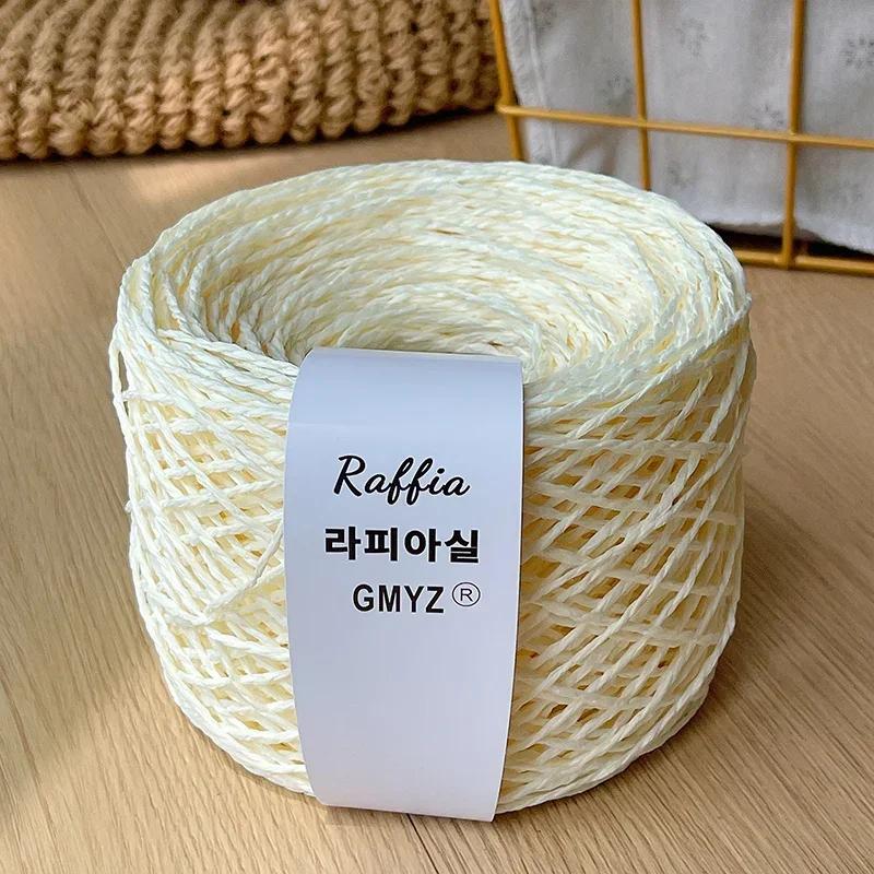 80g Farben Raffiagarn Flauschig Natur Doppelfädiges Raffiagarn Häkelhut Spezialgarn Sommerhut Gehäkeltes Häkelgarn Papyroidgarn