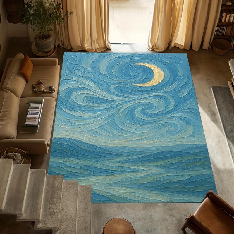 Van Gogh Starry Night Art Carpet Rug Living Room Home Decoration Floor Mat Bedroom Wall Decor Nordic Style Home Decor
