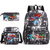 Interstellar Baby Stitch Three-Piece School Bag Cartoon Peripheral Printed Polyester Backpack Student School Bag Leisure Bag