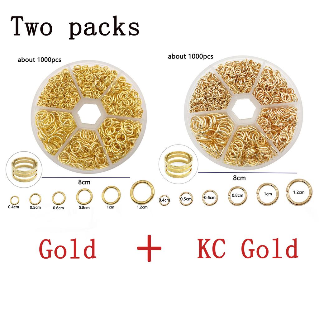 About 1000Pcs 6 Different Sizes Open Jump Rings,4mm 5mm 6mm 8mm 10mm 12mm with 1Pc Jump Ring Open/Close Tool for DIY Crafts Gift